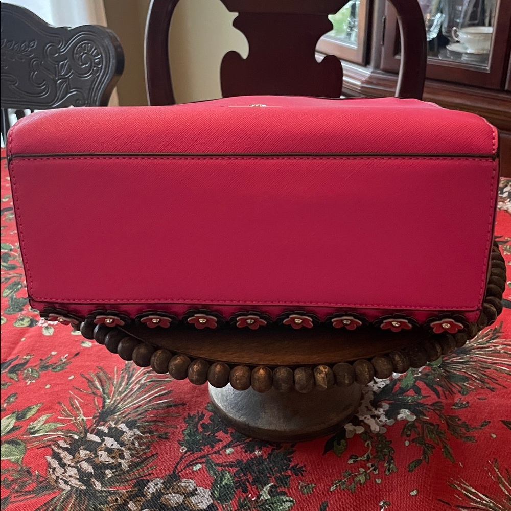 Catherine Malandrino Pink Floral Appliqué Shoulder Bag - Picture 10 of 12